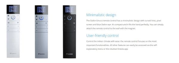 Daikin Air Conditioning FTXJ35AB RXJ35M9 Emura Black Wall Heat Pump Air Purifier 3.5Kw/12000Btu R32