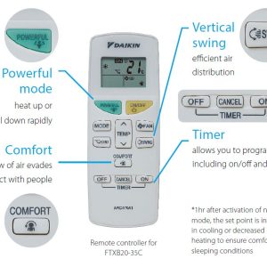 Daikin Air Conditioning FTXM50R+RXM50R Wall Mounted Inverter Heat Pump 5Kw/17000Btu R32 A++ Wi-Fi