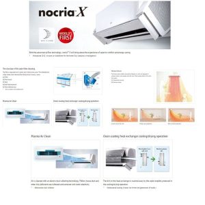 Fujitsu Air conditioning ASYG12KXCA Plasma Wall Mounted Heat pump A+++ R32 3.5Kw/12000Btu 240V~50Hz