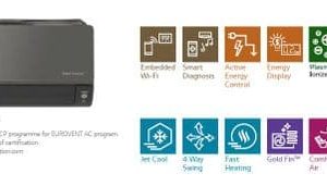 LG Air Conditioning ArtCool Mirror AC18BK-NSK Wall Heat Pump 5kw/18000Btu R32 A++ 240V~50Hz
