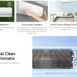Lg Standard Plus PC12SK-NSJ+PC12SK-UA3 Wall Mounted Heat Pump 3.5Kw/12000Btu A++ R32