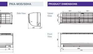 Mitsubishi Electric Air Conditioning Mr Slim PKA-M35LA PUZ-ZM35VKA 3.5Kw/12000Btu R32 A++ 240V~50Hz