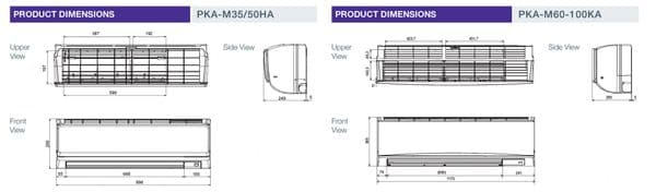 Mitsubishi Electric Air Conditioning Mr Slim PKA-M35LA PUZ-ZM35VKA 3.5Kw/12000Btu R32 A++ 240V~50Hz