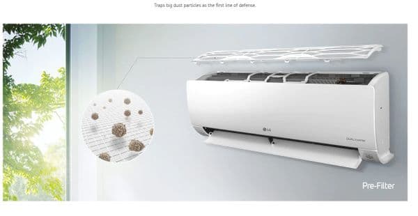 Lg Air Conditioning Deluxe DC12RK-NSJ+DC12RK-UL2 Wall Mounted Heat Pump 3.5Kw/12000Btu A++ R32
