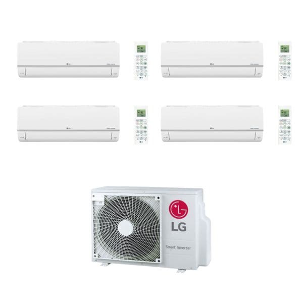 Lg Air Conditioning MU4R25-U21 Multi Room 4 of PC09SK-NSJ Standard Plus Wall Mounted Heat Pump A+++