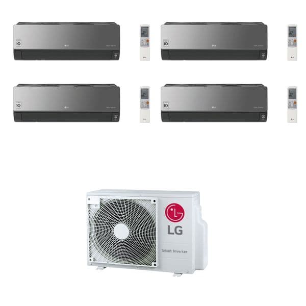 Lg Air Conditioning MU5R30-U40 Multi Room 4 of AC12BK-NSJ Artcool Mirror Wall Mounted Heat Pump