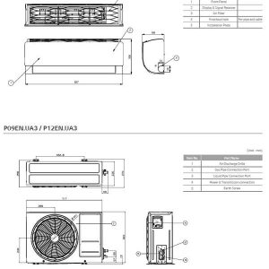 Lg Air Conditioning PC12SK.NSJ Wall Mounted Heat Pump Inverter 3.5Kw/12000Btu A++ R32 240V~50Hz