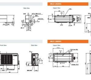Mitsubishi Electric AC MSZ-LN25VG 2.5Kw/9000Btu R32 Inverter Heat Pump Wall Mounted A+++ 240V~50Hz