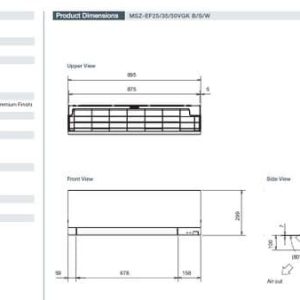 Mitsubishi Electric Air Conditioning MSZ-EF35VGK ZEN Wall Mounted R32 3.5Kw/12000Btu A+++ 240V~50Hz