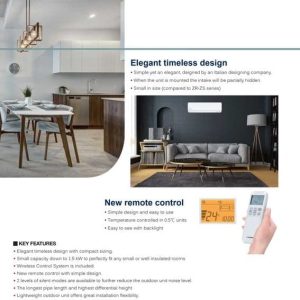 Mitsubishi Heavy Industries Air Conditioning Heat Pump SRK35ZTL-W Standard Plus Wall 3.5Kw/12000Btu