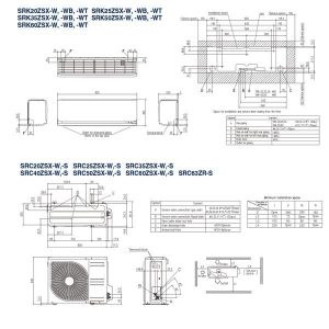 Mitsubishi Heavy Industries Air Conditioning SRK60ZSX-WF Wall Mounted Diamond Plus Wi-Fi 6Kw A+++