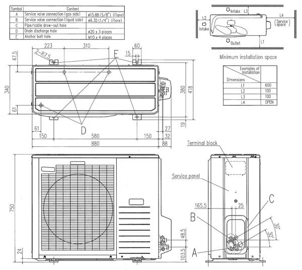 Mitsubishi Heavy Industries Air Conditioning SRK71ZR-S Wall Mounted (7.1kW / 24000 Btu) A+ Inverter